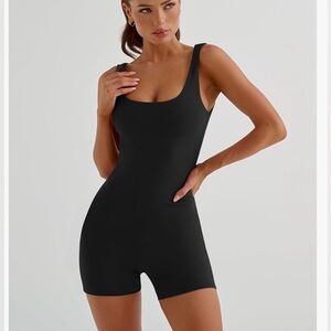 AUTOMET Jumpsuits Shorts Rompers Workout One Piece Bodysuits Jumpers Yoga Size S